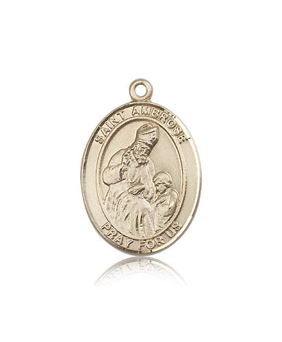 Bliss St Ambrose Catholic Patron Saint Medal