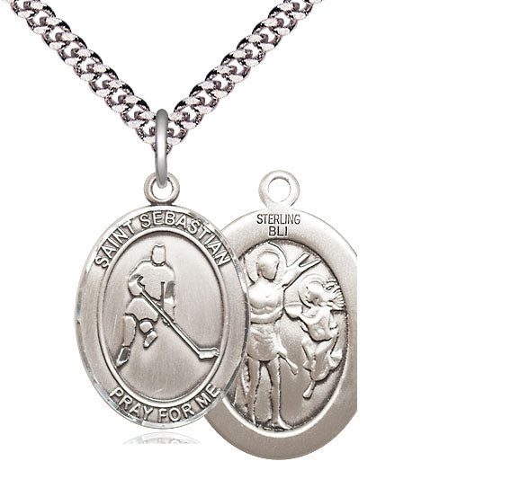 Bliss St Sebastian Ice Hockey Catholic Patron Saint Medal