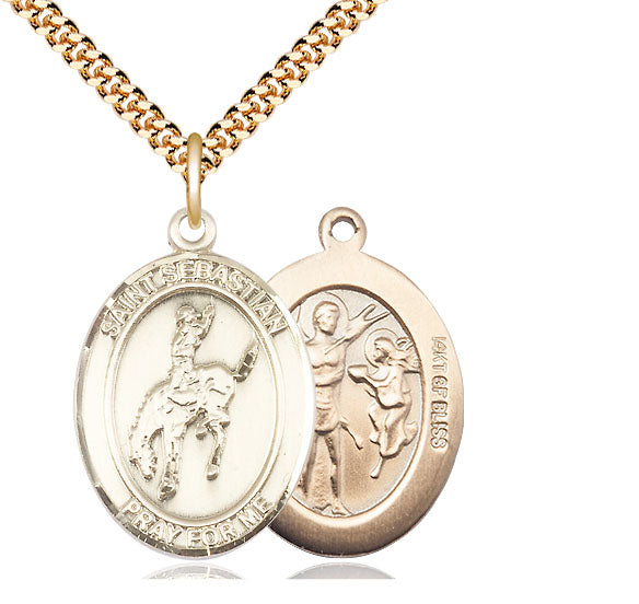 Bliss St Sebastian Rodeo Catholic Patron Saint Medal