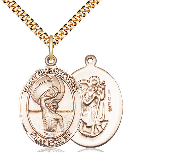 Bliss St Christopher Water Polo-Men Catholic Patron Saint Medal