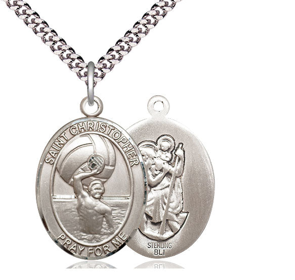 Bliss St Christopher Water Polo-Men Catholic Patron Saint Medal