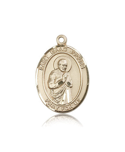 St Isaac Jogues Catholic Saint Medal, 14kt gold, Bliss Manufacturing