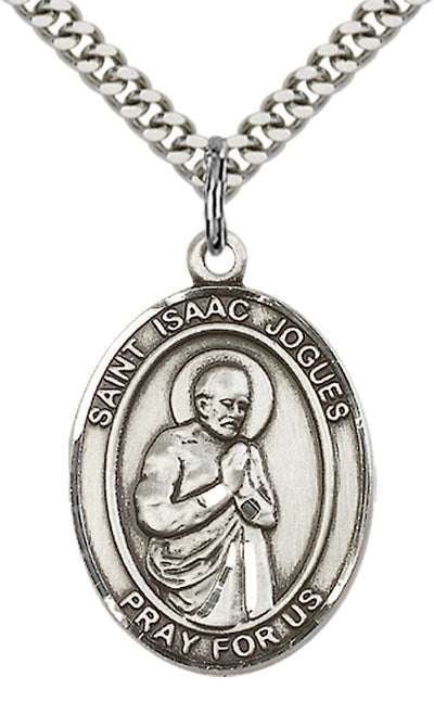 St Isaac Jogues Catholic Saint Medal, pewter / sterling silver / gold-filled, Bliss Manufacturing