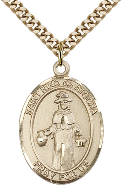 St Nino de Atocha Catholic Saint Medal, gold-filled, Bliss Manufacturing