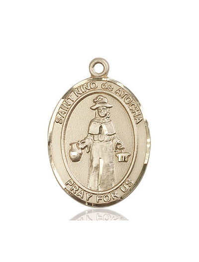 St Nino de Atocha Catholic Saint Medal, 14kt gold, Bliss Manufacturing
