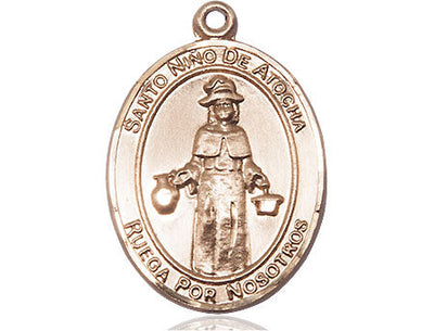 Spanish Santo Nino de Atocha Medal Necklace, pewter / sterling silver / gold-filled (view 4), Bliss Manufacturing