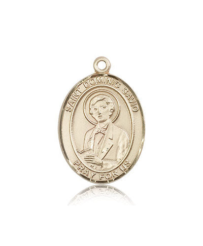 St Dominic Savio Medal Necklace, 14kt gold, Bliss Manufacturing