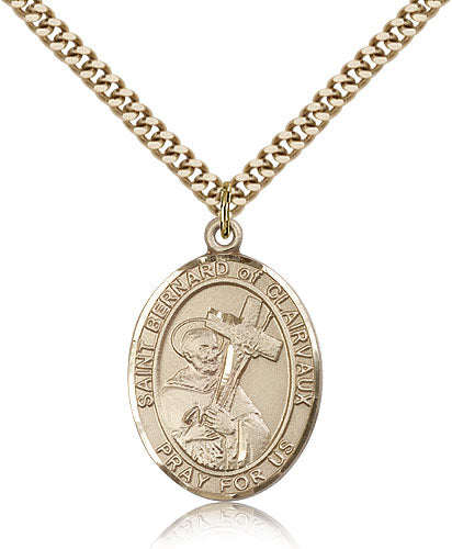 Bliss St Bernard of Clairvaux Catholic Patron Saint Medal