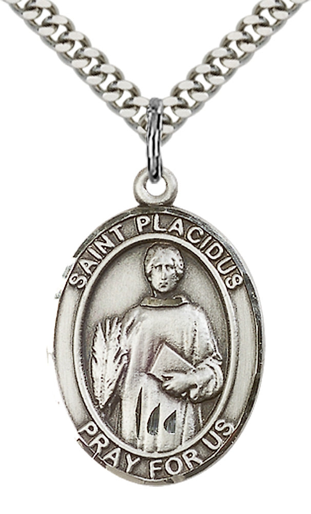 Bliss St Placidus Catholic Saint Medal