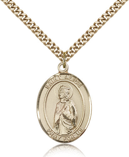 Bliss St Alice Catholic Patron Saint Medal