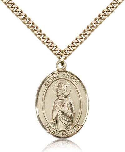 St Alice Medal Necklace, gold-filled, Bliss Manufacturing