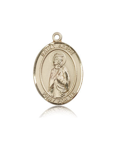 St Alice Medal Necklace, 14kt gold, Bliss Manufacturing