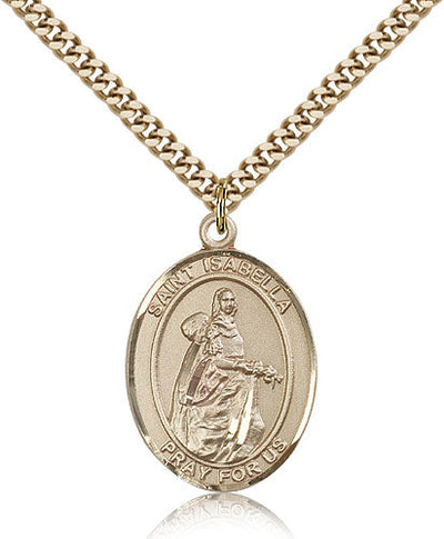 St. Isabella of Portugal, gold-filled, Bliss Manufacturing