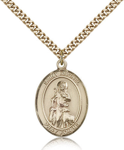 St Rachel Catholic Saint Medal, gold-filled, Bliss Manufacturing