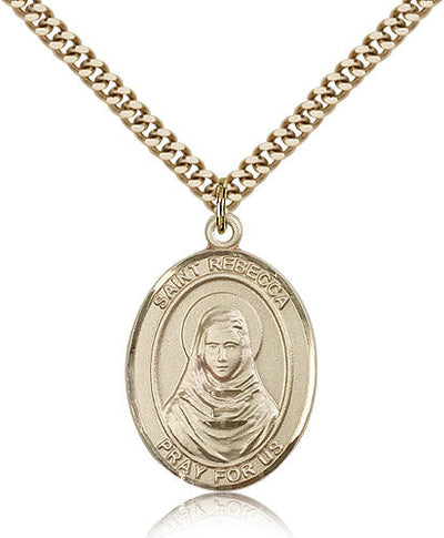 St Rebecca Catholic Saint Medal, gold-filled, Bliss Manufacturing