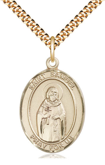 St Samuel Medal Necklace, gold-filled, Bliss Manufacturing