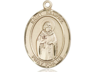 St Samuel Medal Necklace, 14kt gold, Bliss Manufacturing