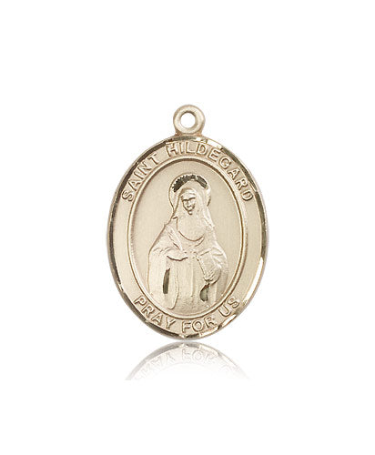 bliss manufacturing large 14kt gold st hildegard von bingen medal,