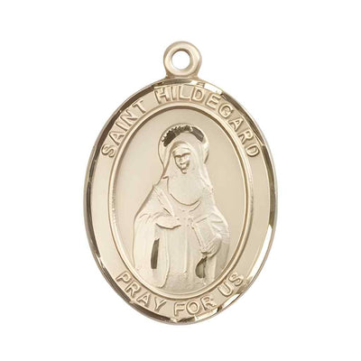 large 14kt gold st hildegard von bingen medal, Bliss Manufacturing
