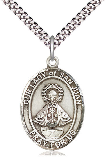 Our Lady of San Juan Catholic Patron Saint Medal, pewter / sterling silver / gold-filled, Bliss Manufacturing