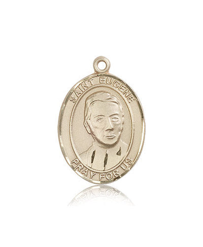 St Eugene de Mazenod Medal Necklace, 14kt gold, Bliss Manufacturing