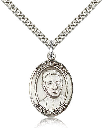 St Eugene de Mazenod Medal Necklace, pewter / sterling silver / gold-filled, Bliss Manufacturing