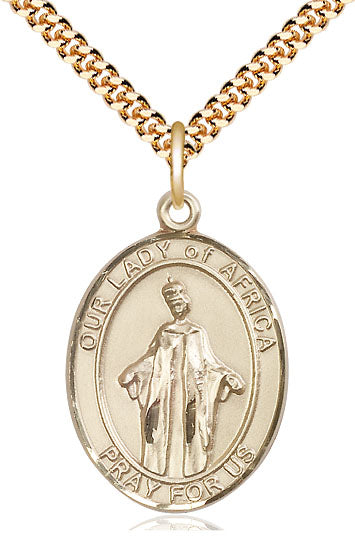 Bliss Our Lady of Africa Catholic Patron Saint Gold-filled Medal