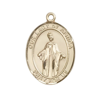 Our Lady of Africa Large 14kt Gold Medal, Bliss Manufacturing