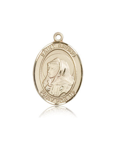 St Bruno Medal Necklace, 14kt gold, Bliss Manufacturing