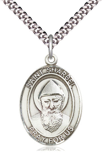 St Sharbel Catholic Saint Medal, pewter / sterling silver / gold-filled, Bliss Manufacturing