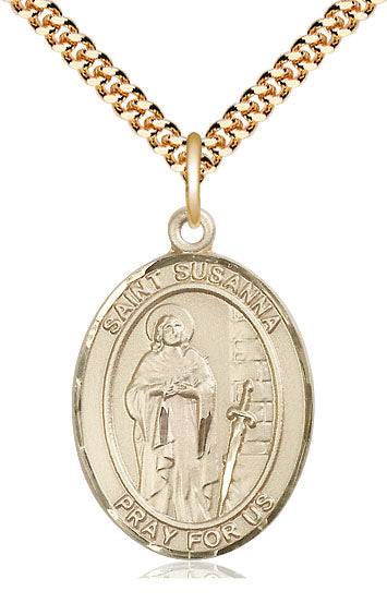 St Susanna Catholic Saint Medal, gold-filled, Bliss Manufacturing