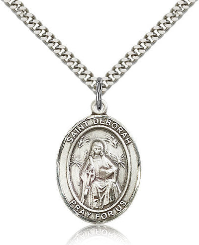 St Deborah Medal Necklace, pewter / sterling silver / gold-filled, Bliss Manufacturing