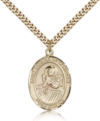 Bliss St Lidwina of Schiedam Catholic Patron Saint Medal