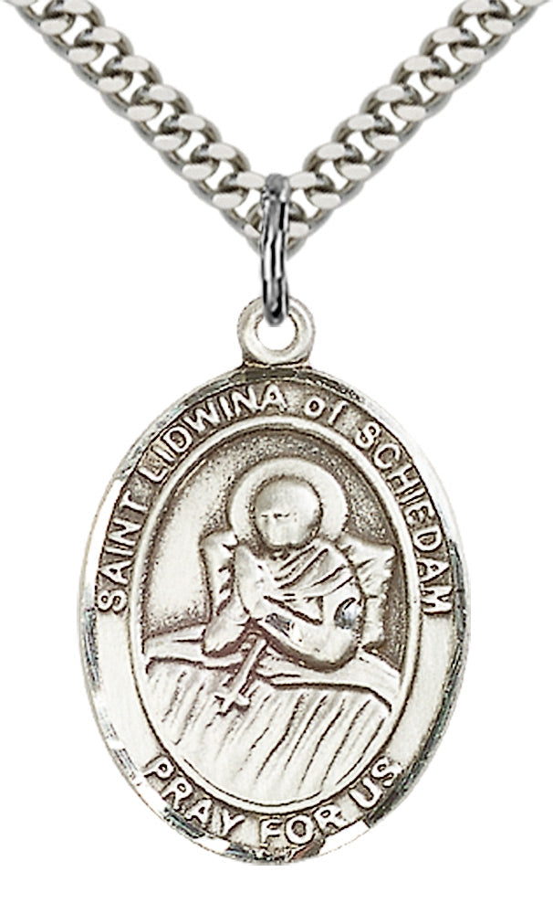 Bliss St Lidwina of Schiedam Catholic Patron Saint Medal