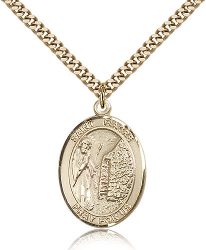 Bliss St Fiacre Catholic Patron Saint Medal