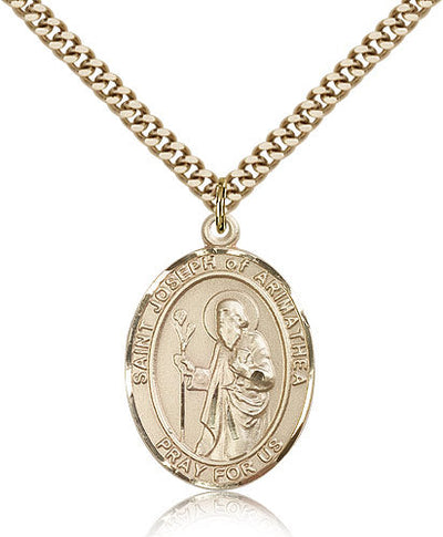 St Joseph of Arimathea Medal Necklace | Silver or Golds – Bliss Manufacturing (view 2)