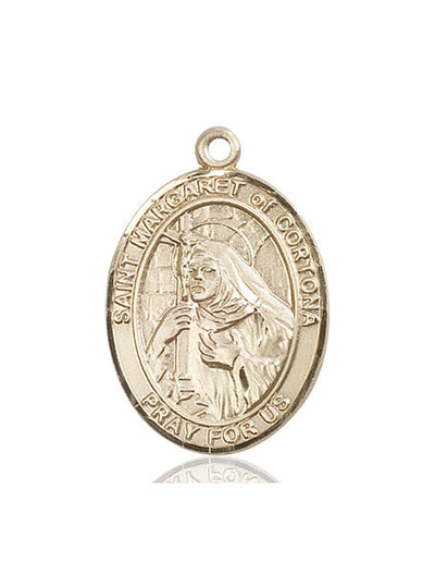 St Margaret of Cortona Medal Necklace, 14kt gold, Bliss Manufacturing