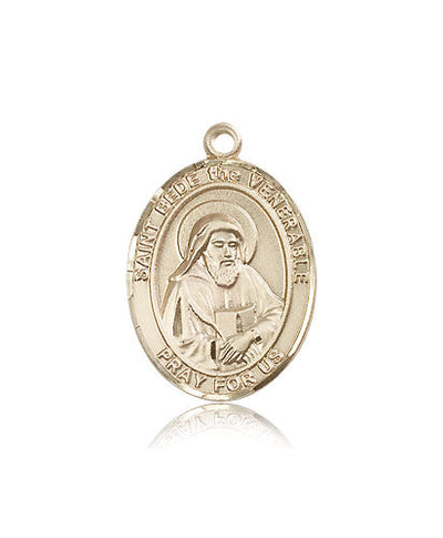 St Bede the Venerable Medal Necklace, 14kt gold, Bliss Manufacturing