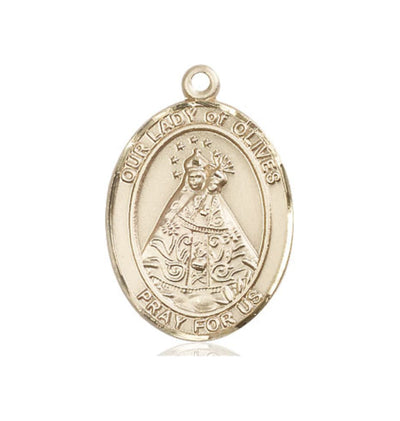Our Lady of Olives Catholic Patron Saint Sterling Silver Large Medal, Bliss Manufacturing