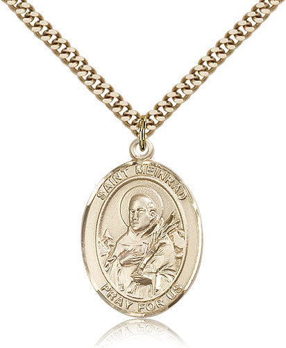 Bliss St Meinrad of Einsideln Catholic Patron Saint Medal