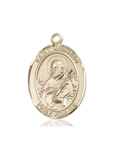 St Meinrad of Einsideln Medal Necklace, 14kt gold, Bliss Manufacturing
