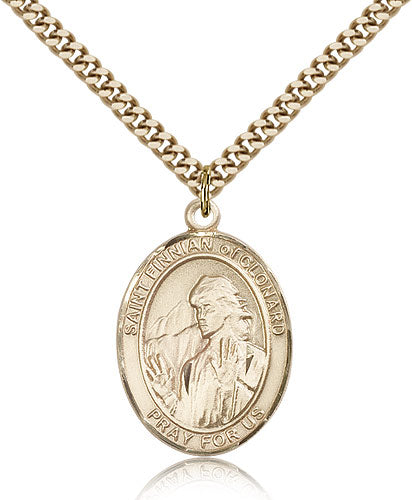 Bliss St Finnian of Clonard Catholic Patron Saint Medal