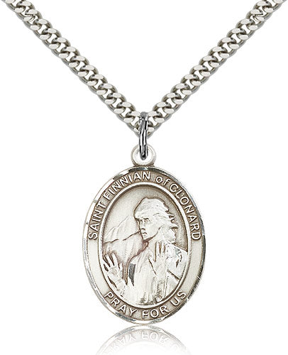 Bliss St Finnian of Clonard Catholic Patron Saint Medal