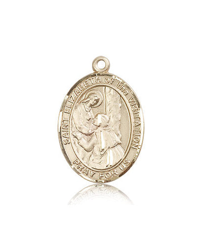 St Elizabeth of the Visitation Medal Necklace, 14kt gold, Bliss Manufacturing