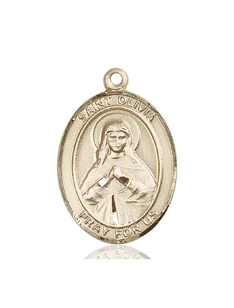 Bliss Manufacturing St Olivia Catholic Saint Oval Medal