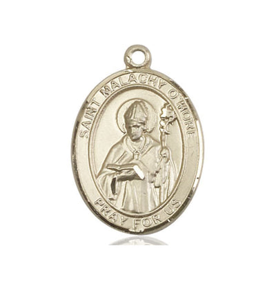 Large 14kt Gold St Malachy O'More Catholic Patron Saint Medal, Bliss Manufacturing