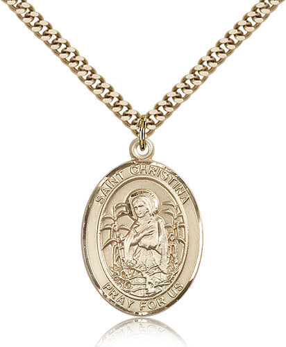 Bliss St Christina the Astonishing Catholic Patron Saint Medal