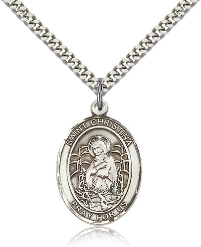 Bliss St Christina the Astonishing Catholic Patron Saint Medal