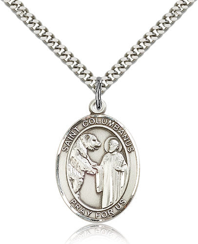 Bliss St Columbanus Catholic Patron Saint Medal