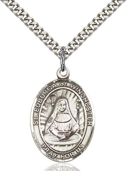 St Edburga of Winchester Catholic Patron Saint Medal